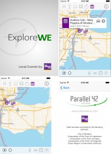 Urbanite community event listings sponsored on ExploreWE mobile app/website