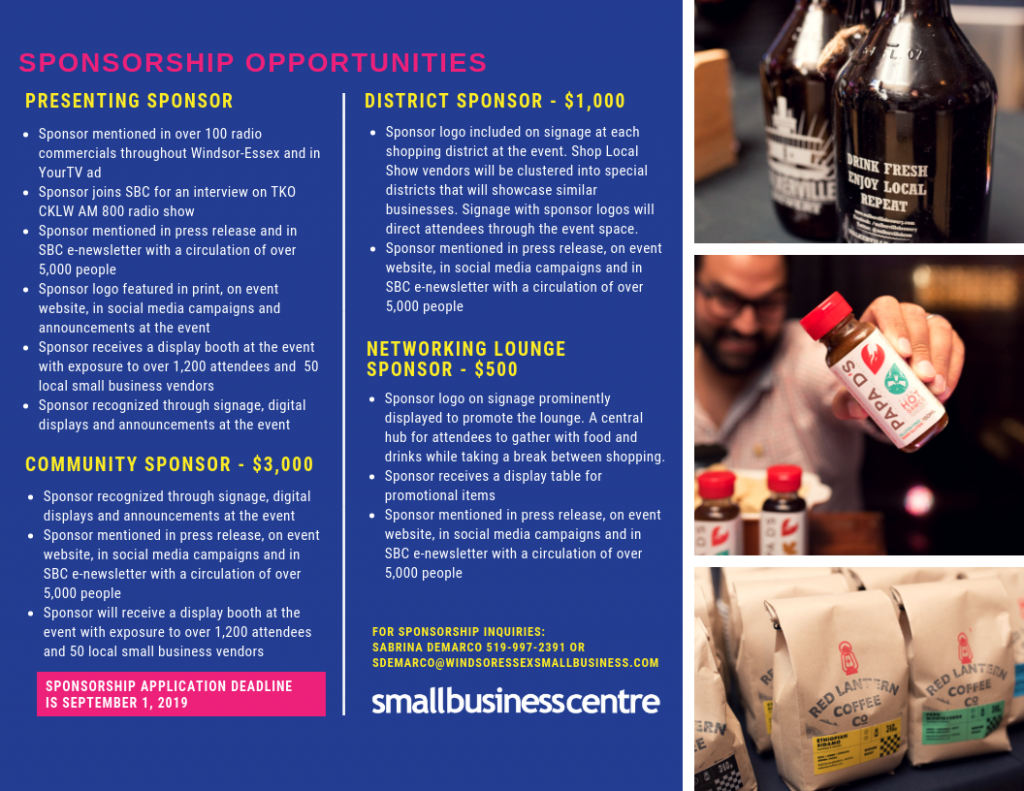 Shop Local Show Sponsorship Package 2019
